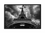 Eiffel Tower photograhy black white Framed Print Fine Art Poster Print