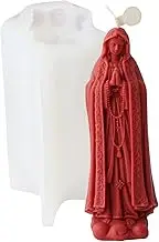 Cestony 3D Virgin Mary Candle Silicone Molds for Making Candles, Gypsum Resin Statues and Home Decoration(D)