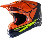 Alpinestars Supertech M8 Factory Motocross Helmet, blue-orange, Size 2XL Blue Orange