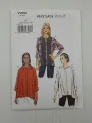 Vogue Sewing Pattern 9110 V9110 Misses Loose-fitting Tops 3 styles Size 6-14 NEW