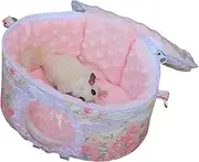Hamster Handbag,Portable Small Animal Carrier Pouch - Waterproof Lightweight Cage with Adjustable Shoulder Strap for Chinchilla Hedgehog Bunny