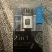 New! Car Air Purifier Ionizer - 12V Plug-in Ionic Anti-Microbial Car Deodorizer
