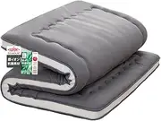 Syalife Japanese Futon Mattress Floor Mattress, 4" Thicken Roll Up Tatami Mat, Foldable & Portable Floor Bed Sleeping Pad, Traditional Shiki Futon (shikibuton), Design by Japan (Grey, 39 * 80)