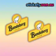 Bundaberg Rum 2 Stickers | Vinyl Car Decal Funny Aussie Meme Adult Humor