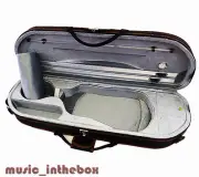 Gray Interior - 4/4 Enhanced/Moon Shape Designed Violin Case + Violin string