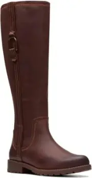 Clarks Aspra Hi Womens Knee High Boots British Tan Leather 26174956