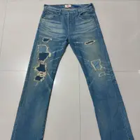 在飛比找PopChill優惠-[二手] 日版 Levi's 08501-00 貓鬚 破壞補