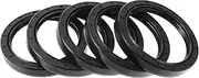 X AUTOHAUX Universal Oil Seal TC Double Lip W Steel Spring Seal Ring Rotary Shaft Seal 72x90x12mm High Pressure Nitrile Rubber Black 5 Pcs