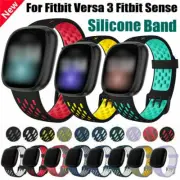 Fitbit Sense Versa 4 3 2 Replacement Silicone Sport Band Strap Watch Wristband