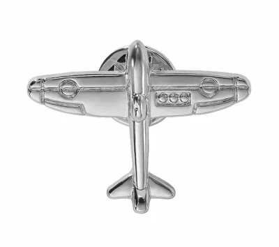 SPITFIRE | World War 2 Fighter Pilot Plane Silver Lapel Pin Badge Brooch | GIFT