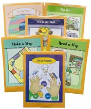 6 Evan Moor Math, Writing, Geography & Phonics Centers Learning Games