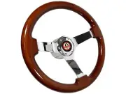 1968-78 Ford Mustang GT500 6-Bolt Sport Mahogany Wood Steering Wheel Kit, GT500 (for: Ford)