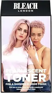Bleach London Pearlescent Toner Kit: Neutralise Yellows & Achieve Pearly Blonde Colour, Ammonia-Free Semi-permanent Toner for Bleached Blonde Hair, Includes Colourant, Developing Lotion, and Mask
