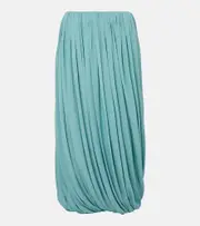 [Alaia] Alaïa Gathered jersey midi skirt AU 14 blue