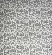 MINIATURE DOLLHOUSE WALLPAPER 1:12 SCALE - TOILE GRAY - BP1FR104(Brodnax Print)