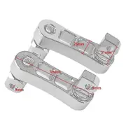 Motorcycle Adjustable Passenger Footpegs Highway Pegs Male Mount Foot Clamp Supp Black