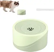 FwQoFvk 1.5L Automatic Lifting Plastic Slow Water Feeder Compact Splash-Proof Water Bowl with Non-Slip Base Vehicle Carried Travel Pet Dispenser for Dogs, Cats 19.7x19.7x9.95cm Green