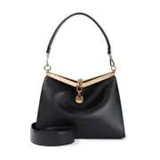[Etro] Etro-Black Vela M Calf Leather Bag-Donna OS OS
