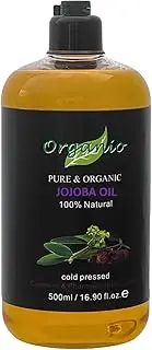 Organio JOJOBA OIL 100% PURE ORGANIC COLD PRESSED VIRGIN OIL SKINCARE 100ML 200ML 300ML (Without Pump, 500ml), Golden, 500 ml (Pack of 1)