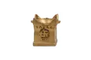 Brass Diya Oil Lamp Tulsi Kyara Shape Collectible Handicraft Home Worship Diwali