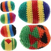 6pcs Sandbag Bean Bag Knit Play Balls Juggling Crochet Balls Knit Balls Juggling Sacks Knitted Kickball Soft Juggling Balls Crochet Kickball Soft Kickball Yarn