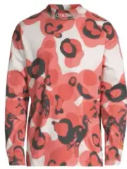 Heron Preston Washed Red Camo Heron Turtleneck Sweater Pullover Print NWT L $500