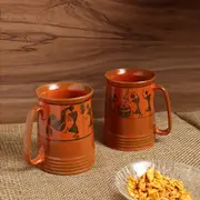 Warli Hand-Painted Large Mugs