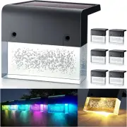 DenicMic Solar Deck Lights, Led Solar Step Lights Outdoor for Stair, Fence, P...