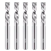 5PCS Spiral Downcut Router Bits 1/4" Shank 1" Cutting Length Solid Carbide CN...