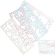 Generic 12Pcs Animal Painting Stencils for Drawing Templates for Creative Play Safe Smooth Edges for Fun Learning for Various Art Supplies for Home and School Projects
