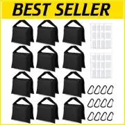 Durable 1680D Polyester Sandbags, 12 Pack of Heavy-Duty Weight Bags for Tripods