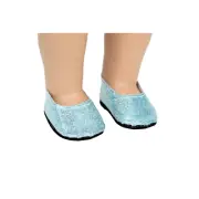 Light Blue Sparkle Shoes 18" Doll Clothes for American Girl Dolls