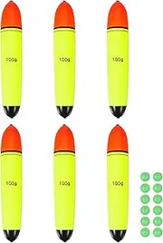 YELARXI Fishing Slip Bobbers, EVA Foam Bobbers Slip Floats with Fish Beads, Floatage Fit for Bass Fishing Corks Saltwater Freshwater