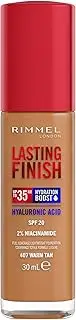 Rimmel London Lasting Finish 35 Hour Foundation, 407 Warm Tan