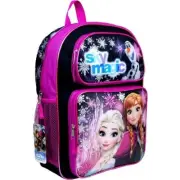 Disney Frozen Sky Magic Black Girls Large 16" Backpack/School Bag