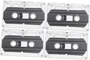 HOMOCONO 2pcs 30 Blank Cassette Tape Capacity with Transparent Shell for Easy Labeling Low Noise Design for Music and Voice Recording Standard Replacement Cassettes