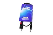 BravoPro PY007-01 1M Y Cable 3.5mm TRS Jack Plug to 2 x RCA Male Jacks