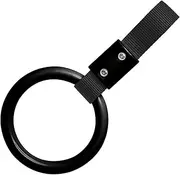 Kei Project JDM Tsurikawa Ring Japanese Subway Train Bus Handle Hand Strap Drift Charm Bosozoku (Round: Black)