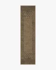 75' x 305' | Machine Washable Runner Rug | Kid & Pet Friendly | Indoor Rug | Fernanda Black & Tan Rug | Ruggable