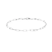 Sterling Silver Polished Paperclip Paper Clip Long Link Chain Bracelet 2.6mm