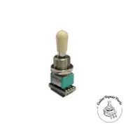 EMG Solderless USA Compact 3 Way Pickup Selector Toggle Switch - Ivory Tip