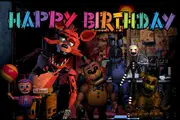 Five Nights at Freddys Backdrop Birthday Party Supplies Background Photo Banner Decorations