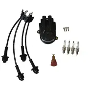 Tune Up Kit Distributor Cap + Ignition Rotor + Spark Plugs + Ignition Wire Se...