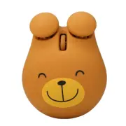 Mechanical Brown Bear Mouse Rechargable for Students Friend PC Computer Game