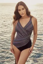 Miraclesuit Oceanus Links Multi One Piece Swimsuit V Neck 14