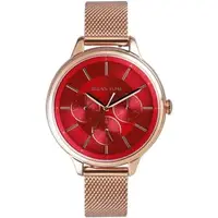 在飛比找森森購物網優惠-RELAX TIME 經典三眼米蘭帶手錶-東京紅 RT-79