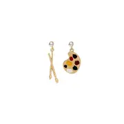 Artistic Asymmetric Earrings Brush and Drawing Board Design Creative Jewelry
