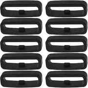 10Pcs Fastener Ring Replacement Compatible with Garmin Forerunner 220 230 235 620 630 735XT 935 945 45 45S 35 30 25 Watch Strap Fastener Silicone Rings Black, 22mm