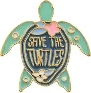 Karma,Enamel Pins, Cute Enamel Pins for Backpacks, Jackets, Hats and Bags, Turtle