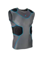 Champro Adult Men's M Bull Rush Compression Shirt Charcoal Black Blue NWT